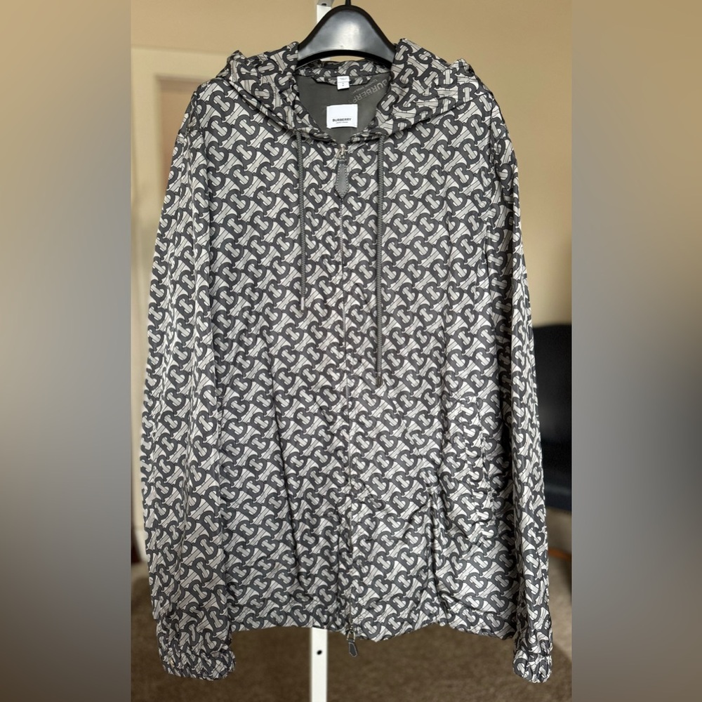 Burberry TB monogram zip up jacket or rain coat